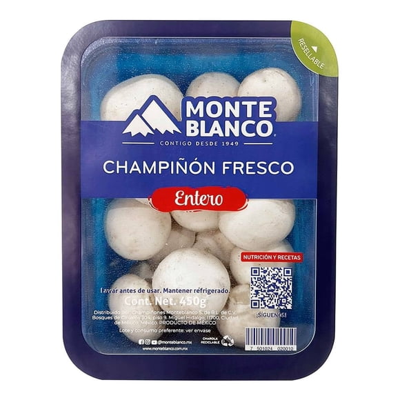 Champiñón Monte Blanco Fresco Entero 450 g