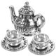 thumbnail image 1 of 1 Set Mini Metal Teapots Miniature Teapot Statue Mini Kitchen Prop Simulated Teapot Models with Tea Cup, 1 of 4