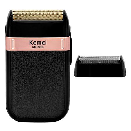 Kemei KM-2024 Electric Shaver for Men,Shaving Razor Beard Trimmers, Rechargeable Fully Washable,with 2 Superb-sharp Blades,Dry and Wet Dual Use
