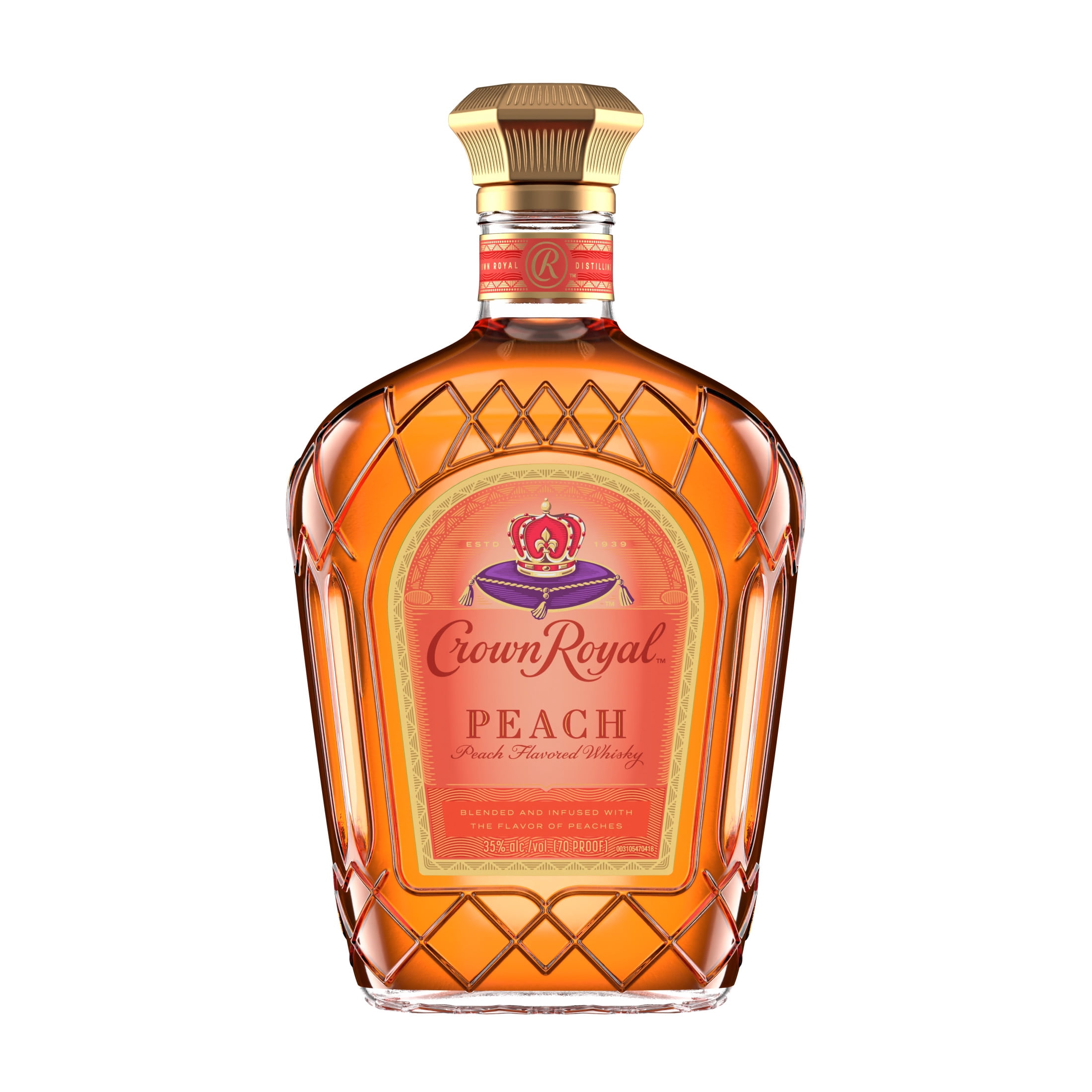 Crown Royal Peach Flavored Whisky, 750 mL, 35% ABV