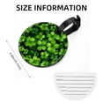 thumbnail image 5 of Saint Patrick's Day 2Pcs PU Leather Round Luggage Tags with Privacy Cover and Name ID Tag for Suitcase, Handbags, Backpacks, School Bags, 5 of 6