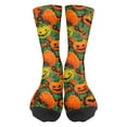 thumbnail image 2 of OIOLOYJM Compression Socks for Women Men Halloween Cute Novelty Printed Crew Socks Winter Funny Strecth Comfy Athletic Yoga Dress Socks for Holiday Gifts, 2-Packs Yellow, 2 of 6