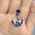thumbnail image 2 of Belly Navel Ring Reverse Dangle Surgical Steel Blue Star CZ Gems Dolphin 14g, 2 of 5
