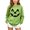 Mint Green, variant on fnnxnal Hall-oween Sweatshirt for Girls, Red Pumpkin Face Crewneck Pullover Long Sleeve Top, Kids 2-13 Years Fall Outfit.,Size 9-10 T