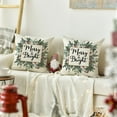 thumbnail image 5 of Christmas Merry & Bright Eucalyptus Mistletoe Throw Pillow Covers Set of 2, 18 x 18 Inch Winter Holiday Cushion Case Decoration for Sofa Couch, 5 of 6
