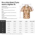 thumbnail image 5 of Gukieu Burger Print Men's Short-sleeved Shirts, Button-down Lapel Hawaiian Shirts, T-shirts, Beach Vacation Summer Casual Wear,3X-Large, 5 of 7