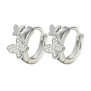 SPFTEM 925 Sterling Silver Drop Earrings Zircon Butterfly for Party Decoratio for Wome Stud Earrings