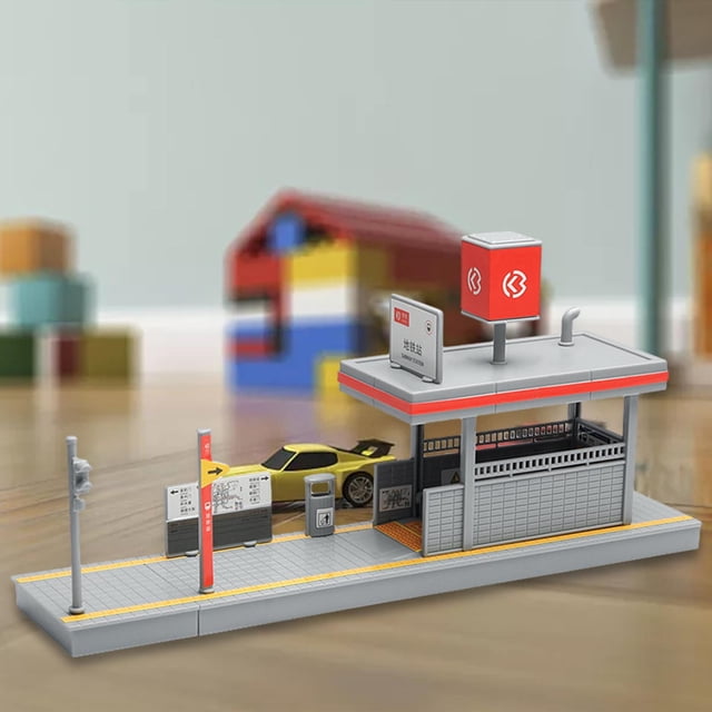 Modelo de estación de Metro DIY 1/64 perfecl Accesorio de escena de desmontaje