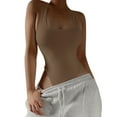 thumbnail image 1 of EGNMCR Womens Unitard Bodysuit Workout Rompers Solid Color One Piece Summer Halter Outfits Shorts Jumpsuits Gym Yoga Fashion Clothes, 1 of 5