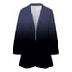 thumbnail image 4 of Chaquetas de traje clásico Cárdigan estampado para mujer, traje Formal, manga larga, , oficina de negocios, chaqueta, abrigo, blusa,blazer moda（Azul marino， S), 4 of 5