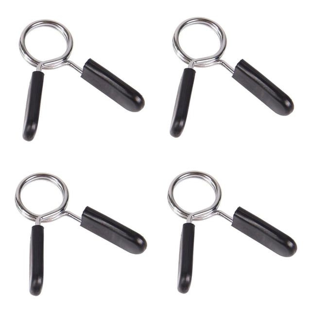 Ajustador del cuello del levantamiento de pesas de los clips del gimnasio de la abrazadera del resorte de acero 4Pcs Soledad Barbells Spring Clip