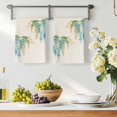 thumbnail image 3 of Teal Weeping Floral Kitchen Towels Set of 4, Spring Summer Pastoral Flowers Rustic Absorbent Dish Towels for Kitchen, Microfiber Hand Towel, Quick Drying Tea Towel for Cleaning Decorative Dishcloths, 3 of 7