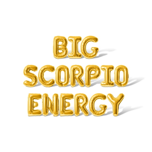 Letter Balloons - BIG SCORPIO ENERGY 16" Inch Alphabet Letters Foil Mylar Balloon Birthday Party Banner (Gold)