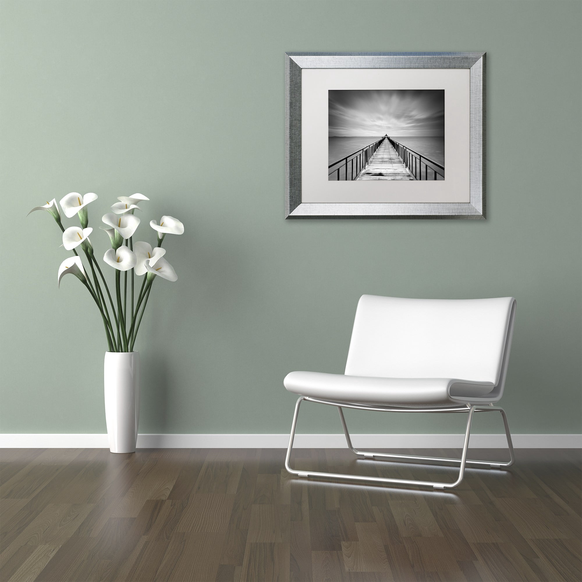 Trademark Fine Art "Withstand" Canvas Art by Michael de Guzman White Matte, Silver Frame