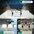 thumbnail image 5 of Claoner Solar Outdoor Lights 3500LM 138 LED Security Lights with Remote Control,3 Heads Motion Sensor Lights 270° Wide Angle Flood Wall Lights, 1 Pack, 5 of 13