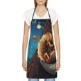thumbnail image 3 of Pofeuu Squirrel Sleeping In Tree Print Aprons with Pockets, Cute Aprons for Kitchen, Cooking, Server, Barber, Chef Apron, 3 of 7