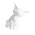 thumbnail image 1 of Matt Ceramic Fox Figurine Desktop Sculpture Craft Home Decoration White S, 1 of 9