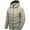 Khaki-A, variant on IYTR Mens Winter Jacket Casual Thicken Warm Jacket with Pocket Solid Color Zipper Hooded Neck Long Sleeve Jacket Khaki XL