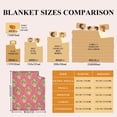 thumbnail image 3 of Yibo Strawberry Pattern Blanket Soft Flannel Throws Cozy Lightweight Blankets for Couch Bed Sofa Practical Gift Unisex X-Small 40"×30" for Toddler/Leg, 3 of 7