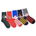 thumbnail image 2 of 5 Pairs New Christmas Series Socks Middle Tube Female Socks (Assorted Style), 2 of 9