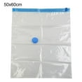 thumbnail image 2 of Transparent Vacuum Bags,Vacuum Seal Bags for Clothing, Space Saver Vacuum Storage Bags with Double-Zip Seal and Triple Seal Turbo-Valve (L+6 Pack), 2 of 10