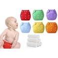 thumbnail image 1 of Paquete de 6 Pañales Ecológicos de Tela Hanylish Multicolor para Bebés de 0 a 3 Años, 1 of 5