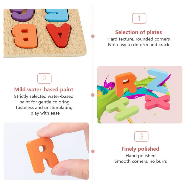 Wooden Alphabet Tracing Board - ABC Learning for Toddlers - Letter Tracing for Kids Ages 3-5 - Montessori Toys for 4 Year Old - Alphabet Learning
