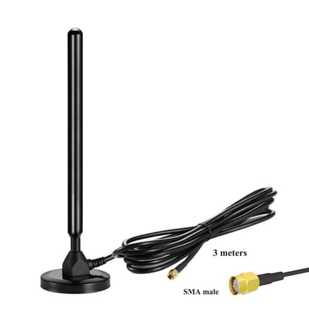 Signalplus Lora 915MHz Meshtastic Antennas for Heltec 915 MHz ESP32 Lora V3 Board/IOT LoraWan Gateway/Helium Antenna with 4dbi 10ft Cable, Magnetic Base, 10ft Cable Reception Range