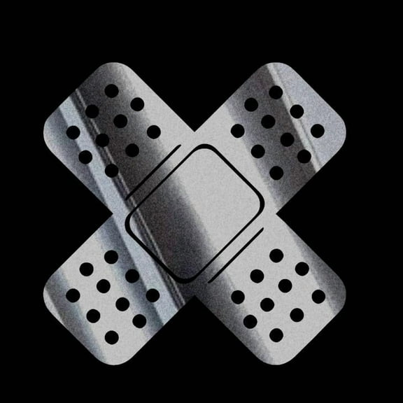Cross Band Aid Temporary Car Repair Vinyl Decal Sticker UV & Waterproof Bumper Window Laptop Automotive Water Bottle Gift accessories – SILVER CHROME 5"