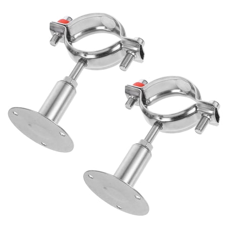 Homoyoyo Stainless Steel Pipe Support Bracket, , 2 Pieces, , Easy Installation, Versatile Use for Plumbing and Home
