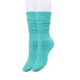 thumbnail image 3 of Cotton Slouch Socks for Boys and Girls Turquoise 3 Pairs 6-8 Years Old, 3 of 8
