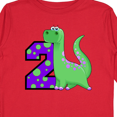 thumbnail image 4 of Inktastic 2nd Birthday Dinosaur Boys Long Sleeve Toddler T-Shirt, 4 of 5