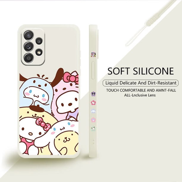 Hello Kitty Cinnamoroll Kuromi familia líquido caso para Samsung Galaxy A73 A71 A72 A12 A21s A22 A23 A31 A32 A51 A52 A52s A53 A02s xuanjing unisex