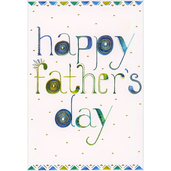 Pictura Happy Father's Day Thin Lined Lettering with Gold Foil Accents Father's Day Card