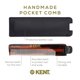 thumbnail image 4 of Peineta de bolsillo KENT NU22 hecha a mano para hombre, peineta de dientes finos, 4 of 8