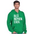 thumbnail image 4 of Best Nephew Ever Family Aunt Uncle Zip Hoodie Sweatshirt Men Brisco Brands L, 4 of 6