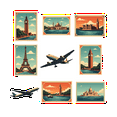 thumbnail image 5 of cartoon Airplane Theme Stickers, Waterproof Airplane Theme Sticker for Water Bottle Laptop Phone Cases Planner Skateboard Luggage Helmet Party Favor Decor, Ideal for Adults Teens Teacher Rewards, 5 of 9