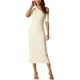 thumbnail image 2 of Vestidos Bodycon para Mujer Inspire Chic, vestido de punto ajustado de un solo hombro, talla XL, color blanco, 2 of 6