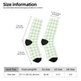 thumbnail image 2 of Balery Pistachio Green Checkboard Calcetas Largas con Estampado para Hombre y Mujer – Suaves y Transpirables, Talla Única (US 5-11), 2 of 6
