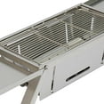 thumbnail image 6 of Foldable Grill Tabletop Bbq Grill with Carrying Bag Stainless Steel Barbecue Grill Grill for Backpacking Beach Hiking Camping Patio 42x21cm, 6 of 7