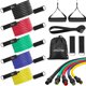 thumbnail image 1 of 5 bandas de entrenamiento físico apilables hasta 100 lbs tubos de entrenamiento con asas grandes correas de tobillo ancla de puerta bolsa de transporte ShuxiuWang 9024715112187, 1 of 5