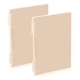 thumbnail image 2 of Haosy Apricot Notebooks 1-subject Journal 60 Sheets A5 College Ruled Paper Detachable Ring 8.3"x5.7", 2 of 8