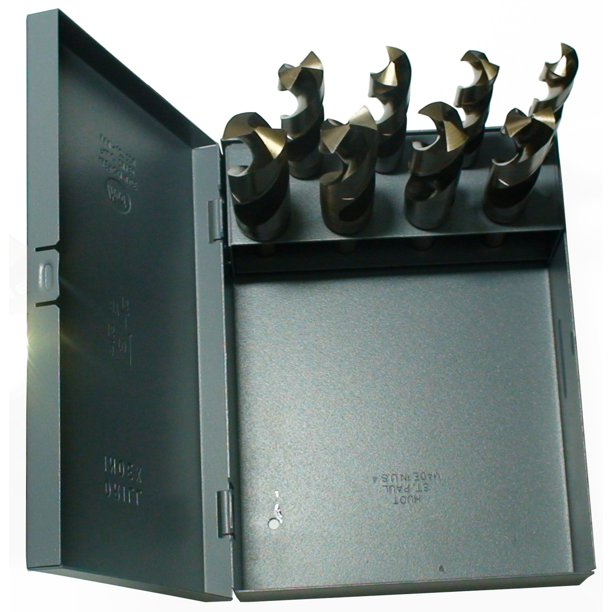 Drill America 8 Piece Cobalt Drill Bit Set with 1/2" Reduced Shank
