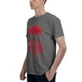 thumbnail image 4 of Stranger Things Group Shot Bike Ride Upside Down Silhouette Men's Basic Short Sleeve T-Shirt Deep Heather Large, 4 of 5