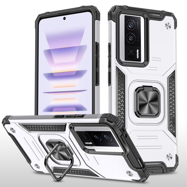Funda de teléfono para Poco F5 Pro de Uso Rudo Shock color + Mica de Cristal
