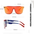 thumbnail image 2 of Oversized Sunglasses, Rimless Mirrored Sun Glasses with Reflective One-Piece Lens, 2 of 6