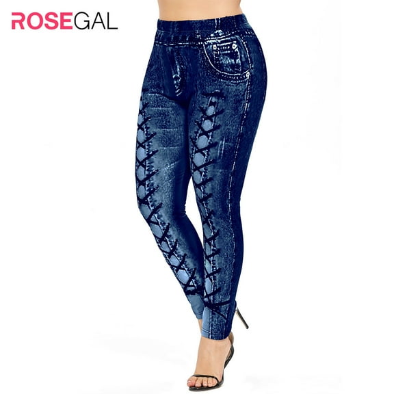 ROSEGAL Plus Size High Waisted 3D Printed Leggings