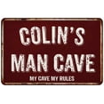 thumbnail image 1 of COLIN'S Man Cave Sign Garage Mancave Decor Accessories Signs Vintage Retro Rustic Tin Wall Art Name Home Beer Dads Gift 8 x 12 Matte Finish Metal 108120003143, 1 of 1