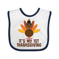 Inktastic My 1st Thanksgiving Turkey Boys or Girls Baby Bib