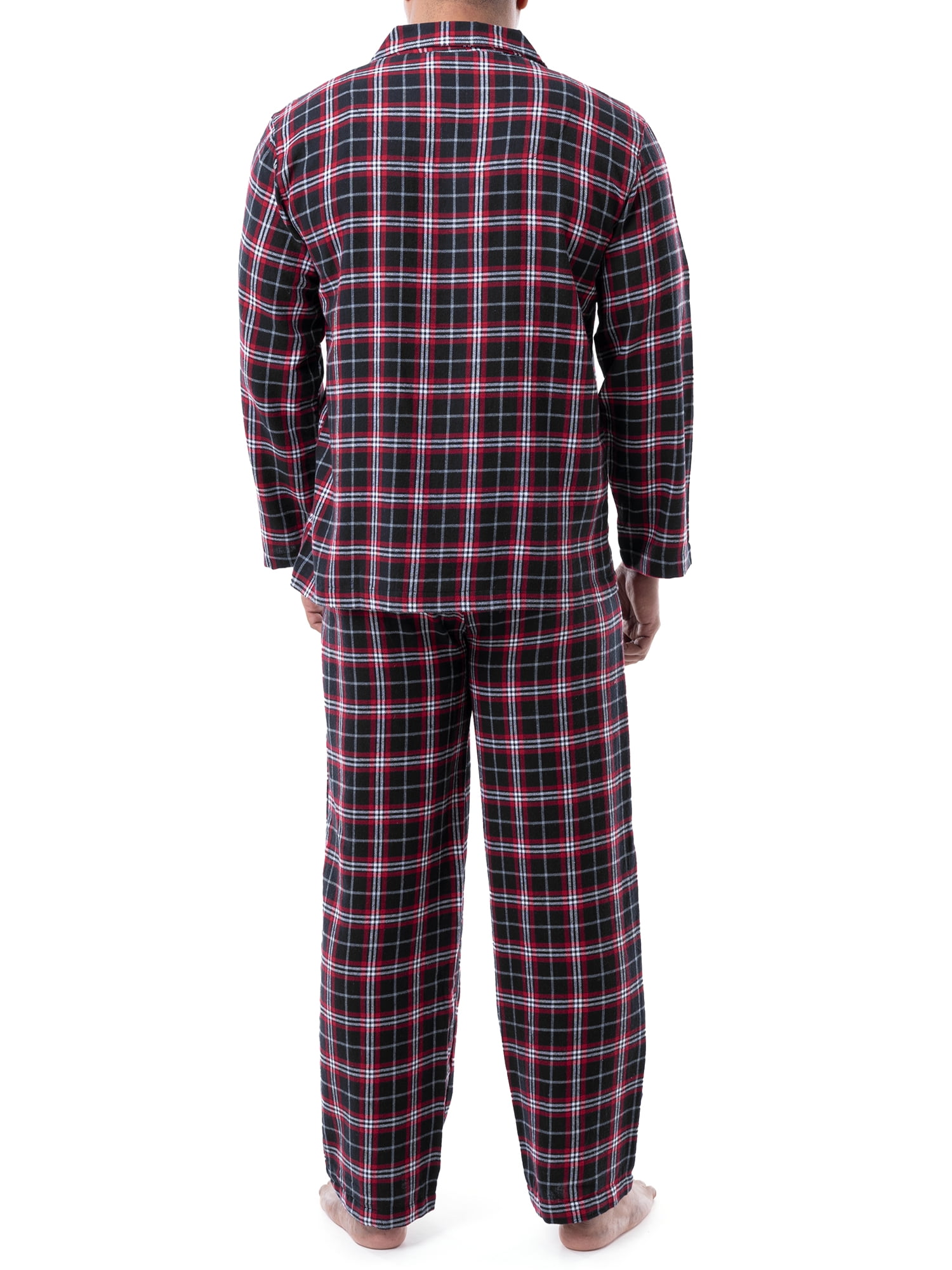 Fruit of the Loom Men's Flannel Pajama Top and Bottom Pajama Set 